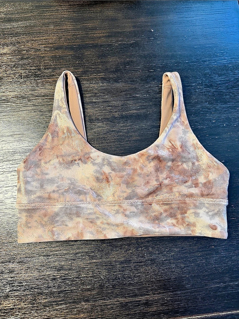 lululemon Align Bra Shine *Light Support, A/B Cup Brown & Pink Size 12